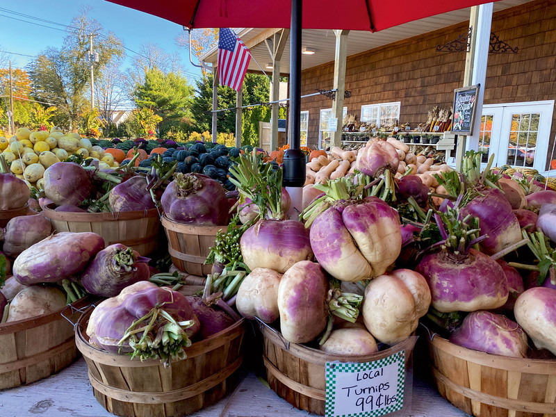 Bei den Landwirten in den Hamptons darf alles so lange wie möglich wachsen – auch die Rüben sind überdimensional groß.