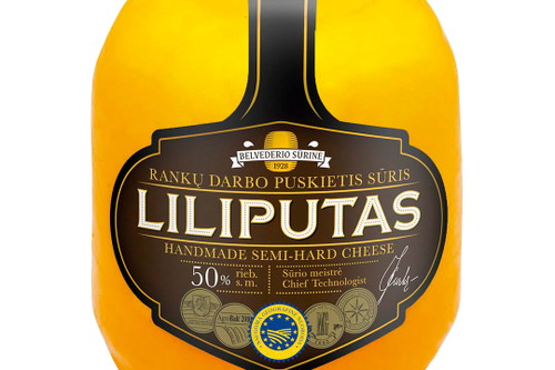 Der halbfeste Schnittkäse »Liliputas«.