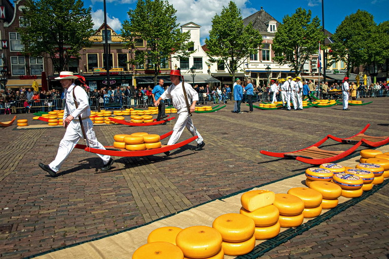 The Alkmaar cheese market, which has been operating since 1593.