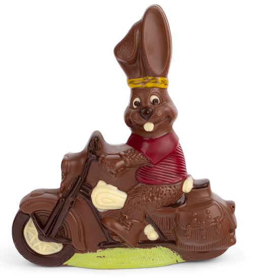 Osterhase auf Motorrad von Bengelmann