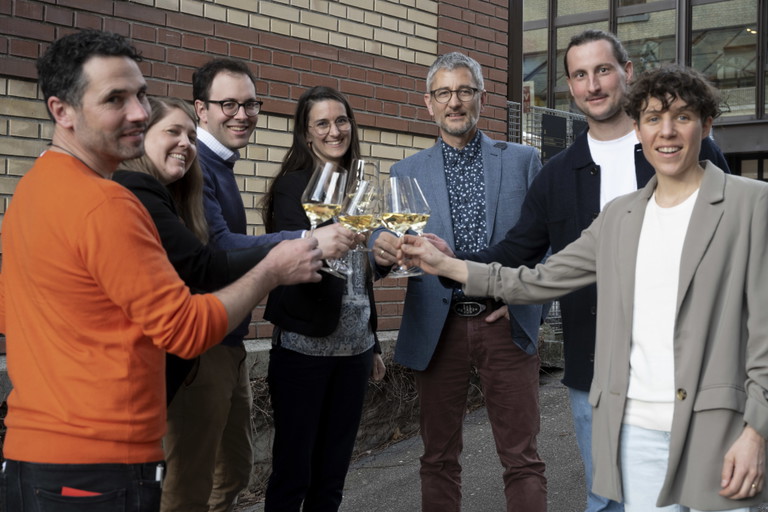 Christian Vessaz, Jasmin Schmid, Gianmarco Ofner, Yanna Delière, Gabriel Tinguely, Patrick Adank und Catherine Cruchon-Griggs.