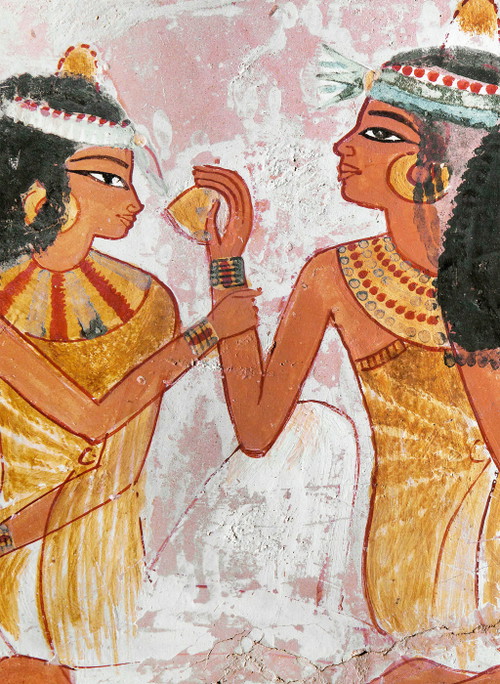 Wandmalerei aus dem Grab von Nakht, Schreiber und Priester unter Thutmose IV, Thebes. New Kingdom, 18th Dynasty (c. 15th century BCE)