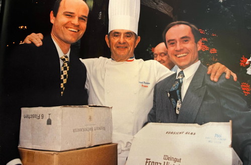 1994: Karl und Rudi Obauer auf dem 70. Geburtstag von Paul Bocuse.