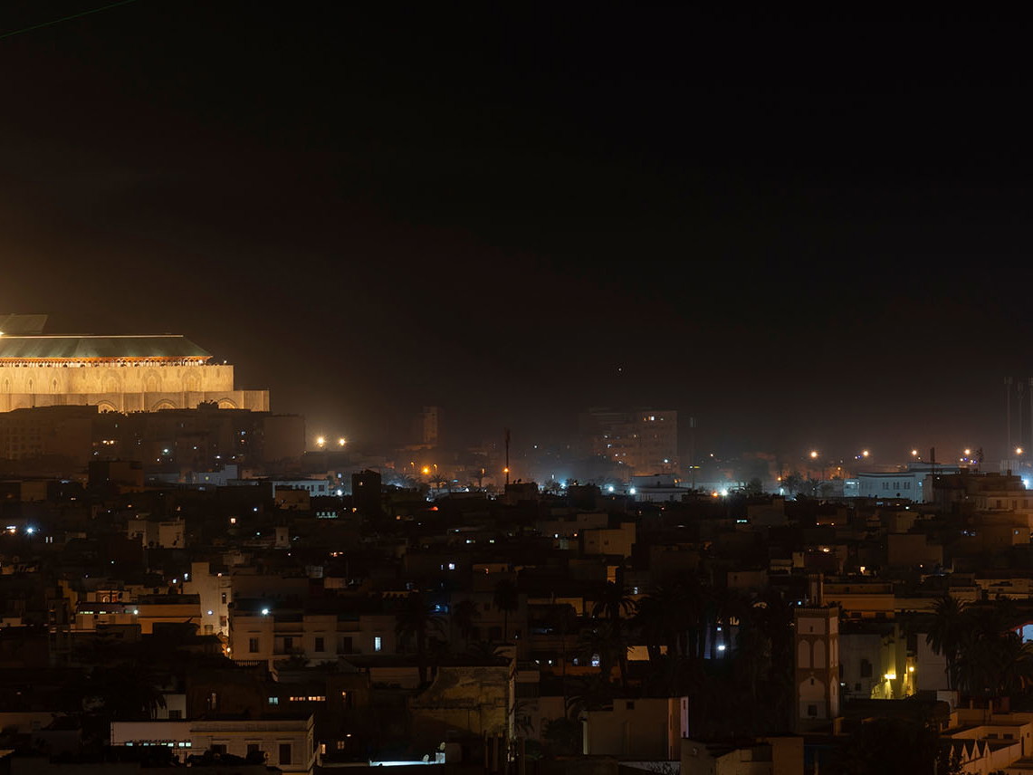 Blick auf die Hassan-II.-Moschee, Casablanca