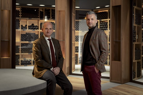 Lamberto Frescobaldi, Präsident von Marchesi Frescobaldi und Marco Balsimelli, Production Director von Ornellaia.