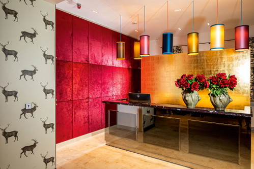 Reception. When you check into the hotel, you are greeted with a warm welcome.