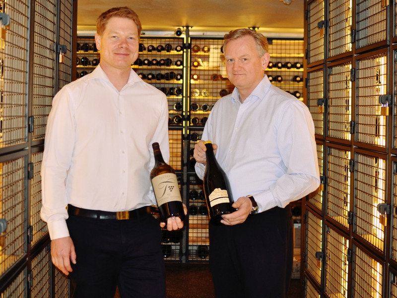 Weinbank-Neuzugang Petr Hlinák (l.) und Top-Sommelier Christian Zach.