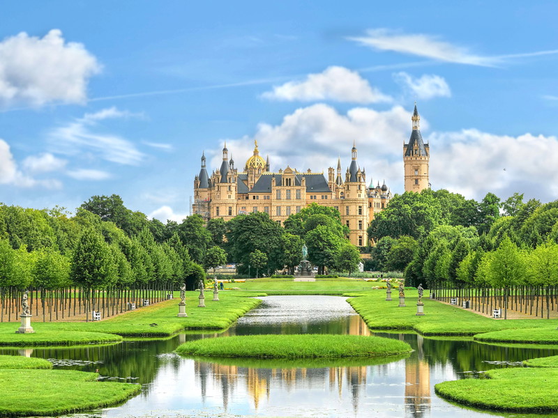  Burg der Schwerin in Deutschland.