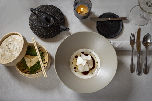 Ingwer-Dashi-Tee mit Tamago 