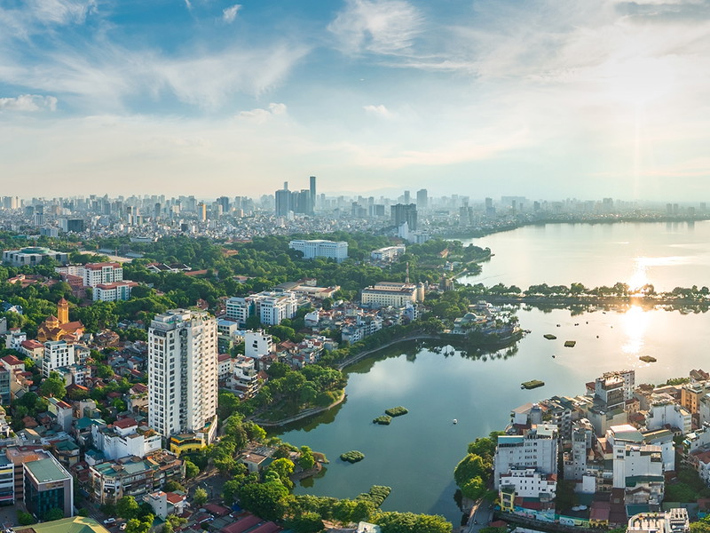 Panorama von Hanoi, Vietnam