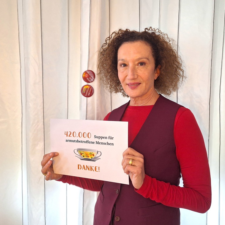 Konstanze Breitebner dankt der Gastronomie für das tolle Spendenergebnis.