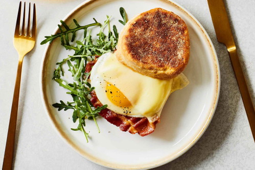English Muffin with Bacon.