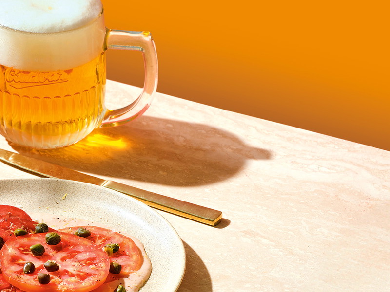Tomato Tonnato Carpaccio von der Tomate