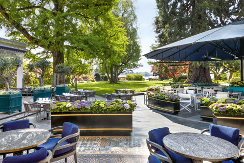 Die Terrasse des «Baur au Lac» unweit des Sees ist legendär. Hier werden die Gäste des neuen Lokals «Marguita» bewirtet.