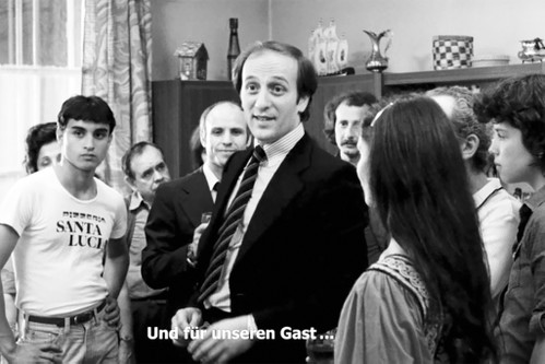 Kult: ein T-Shirt der Pizzeria «Santa Lucia» im Film «Die Schweizermacher» von 1978.