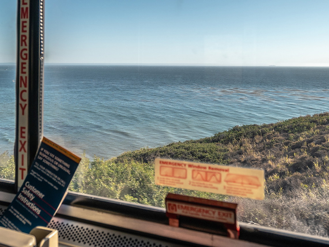 Blick aus dem Coast Starlight in Kalifornien