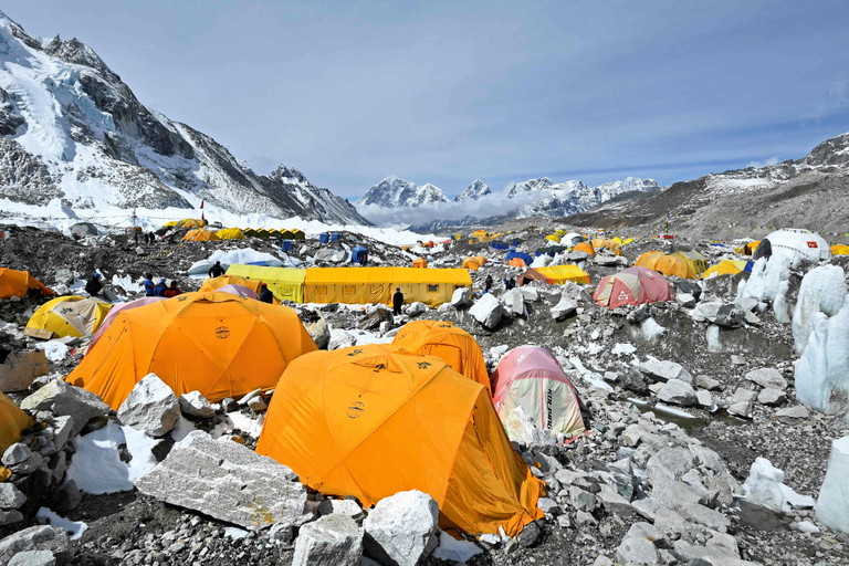 Zeltstadt am Mount Everest.