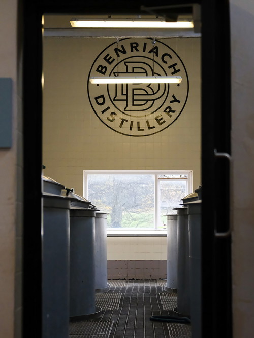 Blick auf die Mash Tuns bei BenRiach