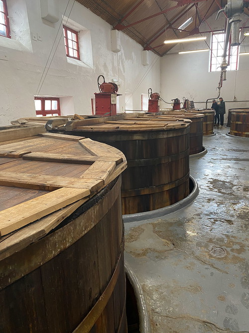 Die hölzernen Wash Backs bei GlenDronach fassen gut 18.000 Liter und bestehen aus Lärche und Douglasie (Oregon Pine).