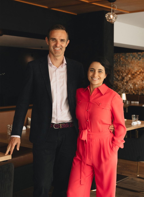 Die Hoteliers Justine und Jan Pyott.