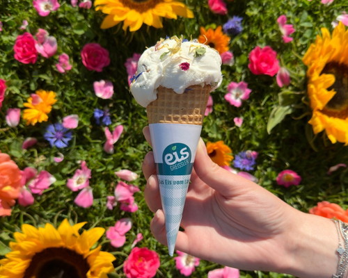 Die neue Eissorte »Blumenwiese«