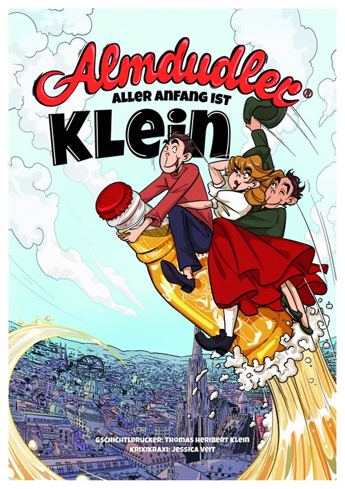 Das Almdudler-Comic Cover.