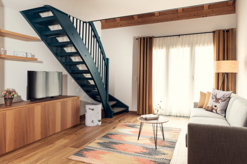 Der Wohnbereich der Maisonette.