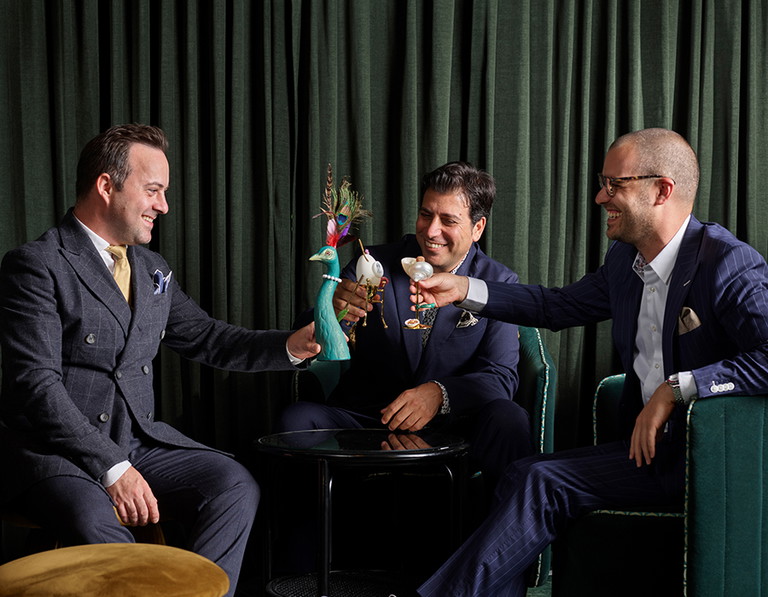 Marian Beke (.l), Aviran Avidan und Omer Gazit