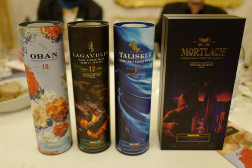 Prächtig in den Prunkräumen: Das Artwork der limitierten Whiskys glänzte.