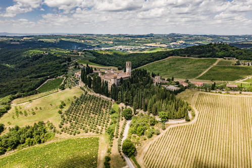 Badia a Passignano: Hier bauten Zisterzienser Mönche schon vor 1000 Jahren Wein an.
