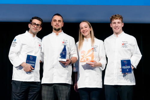 Davide Calabrese, Theo Kopp, Clémentine Perradin und Davide Rauco mit ihren Auszechnungen.