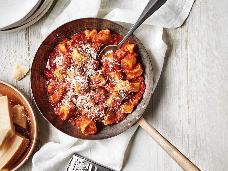Selvinas Gnocchi con Salsicce.