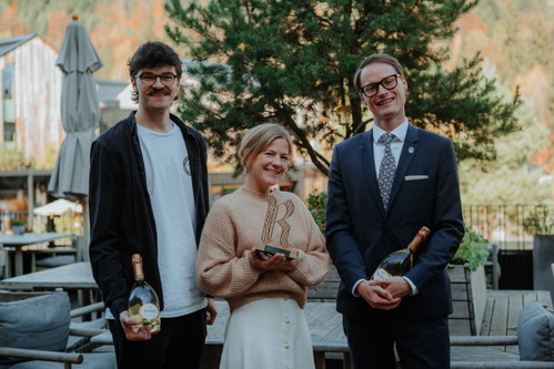 Clemens Matzeneder mit Carina Kaiser und Stefan Klettner.