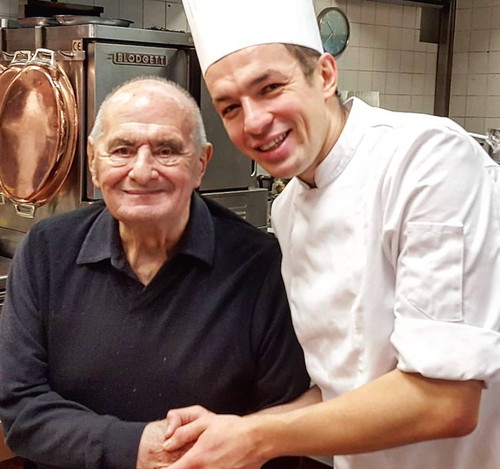 Schnappschüsse mit den großen Köchen der Welt, hier mit Paul Bocuse.