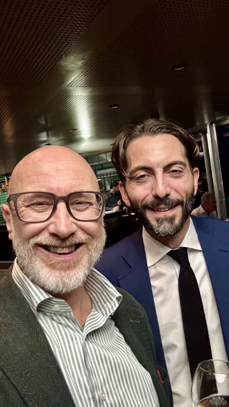 Othmar Kiem (l.) mit Manlino Della Serra (r.) von der Tenuta di Biserno.