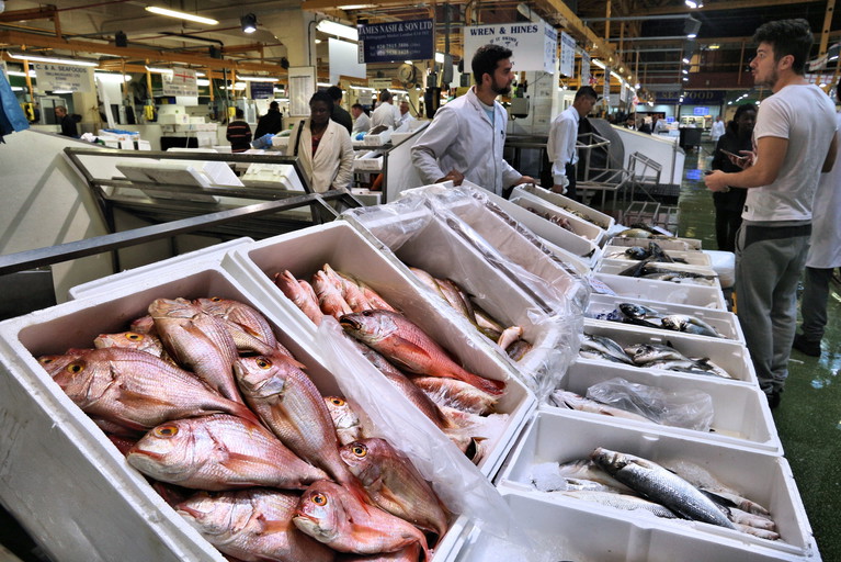 Billingsgate Fish Market in London.