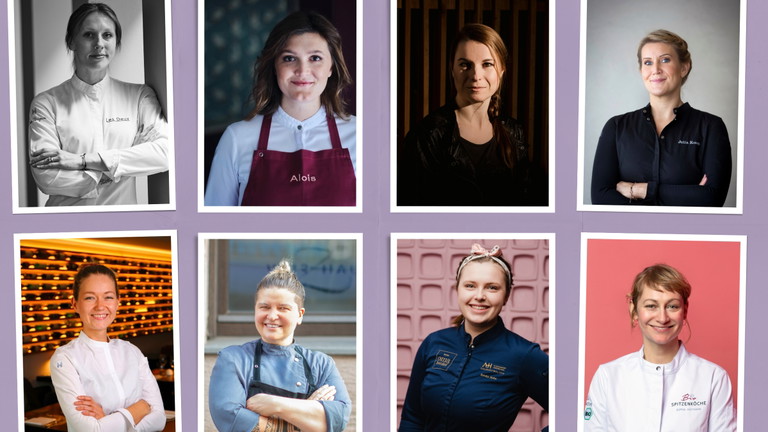Oben: Nathalie Leblond, Rosina Ostler, Sonja Baumann, Julia Komp.
Unten: Marita Rempel, Diana Burkel, Sandra Hofer, Sophia Hoffmann.