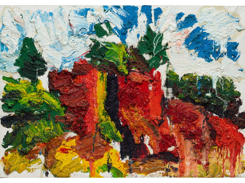 Franz Grabmayr | Rote Felsenwand, 2009, Öl auf Leinwand, 110x160 cm