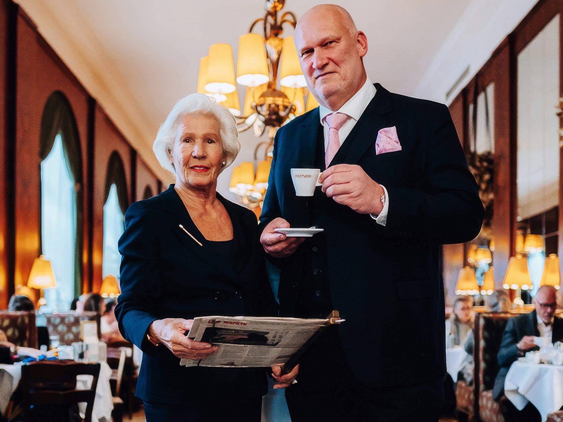 Familiensache: Die Grand Dame des »Café Landtmann«, Anita Querfeld, mit Sohn.