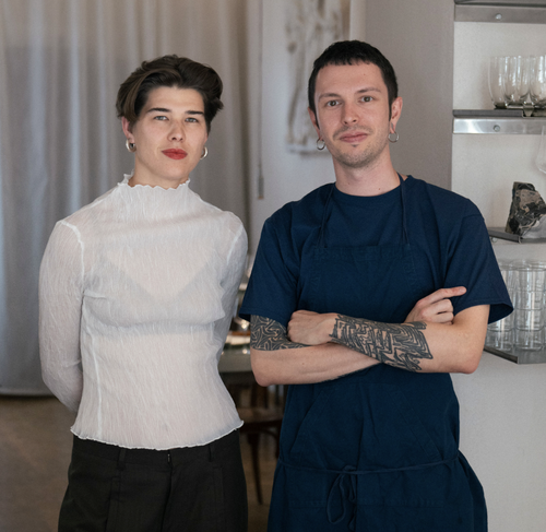 Kristiane Kegelmann und Küchenchef Florian Sperlhofer.