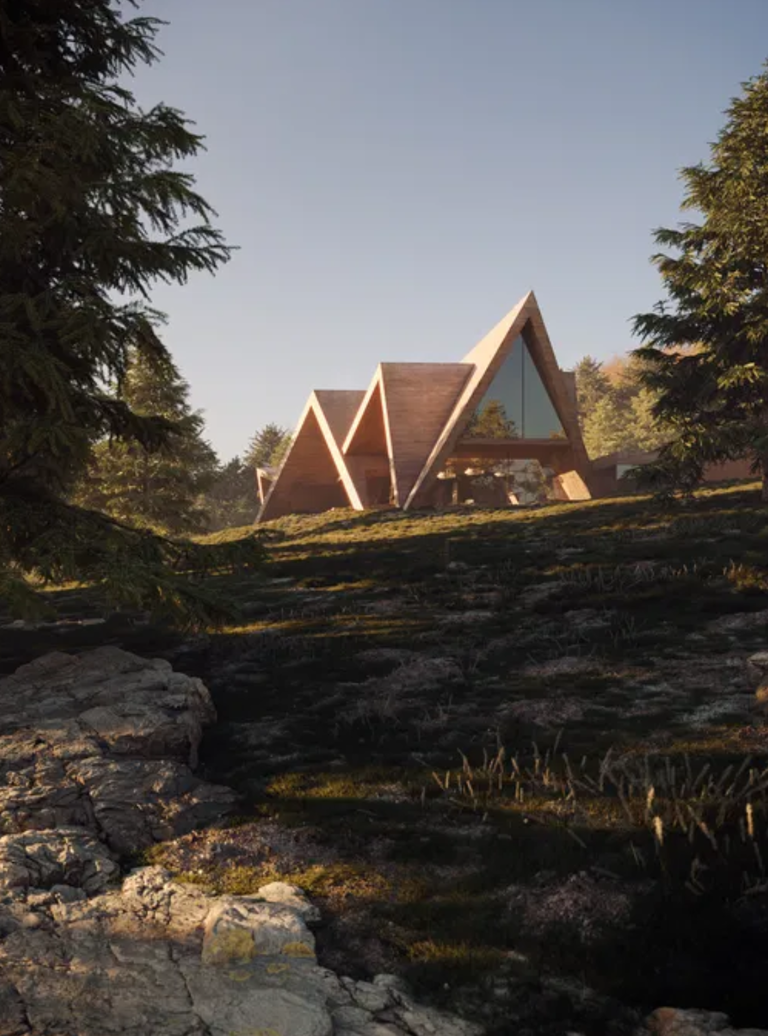 Colorado Villa – NOA non si ferma all’Alto Adige: in Colorado, negli Stati Uniti, lo studio sta realizzando una villa di 600 metri quadri ispirata alla tipologia delle case A-Frame.
