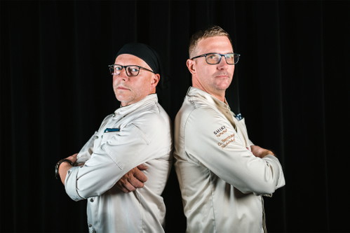 The head chefs of the high-end Japanese restaurant, Shiki: Alois Traint and Gerhard Bernhauer.
