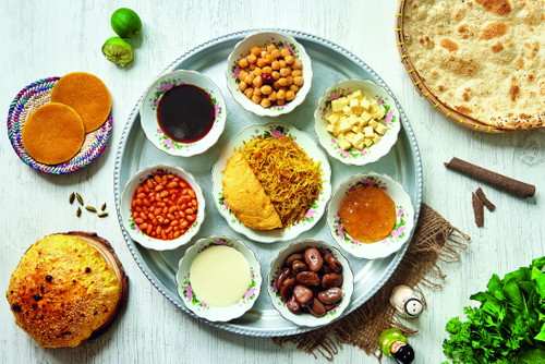 The Arabian Tea House specializes in authentic Emirati cuisine.