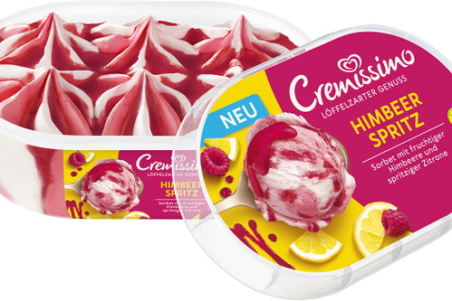 Das fruchtig-frische  »Himbeer-Spritz«-Sorbet.