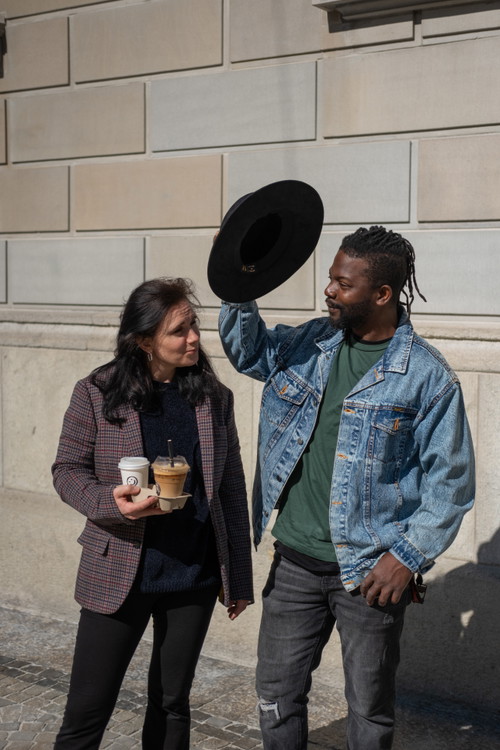 Katrin Tiefenauer und Emmanuel Laryea.