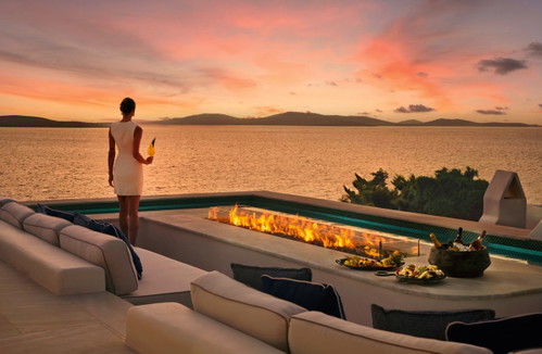 Luxus mit Meerblick im Hotel »Mykonos Grand«.