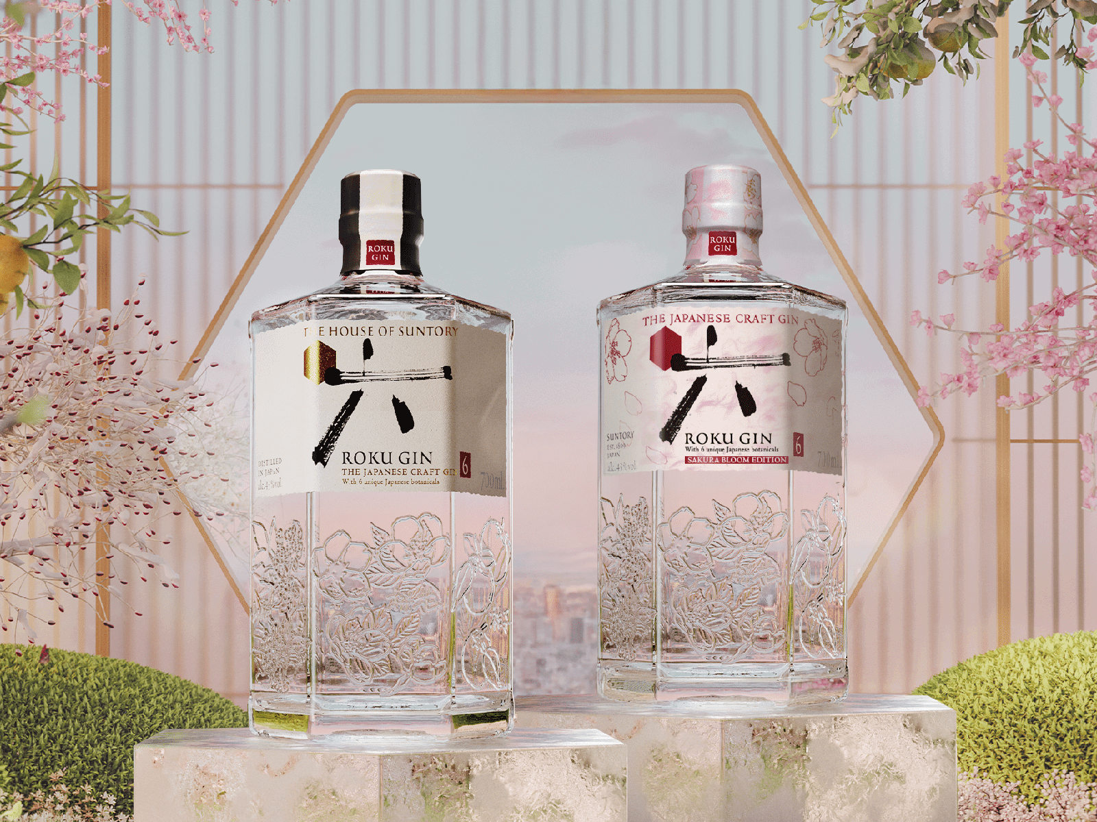 Der japanische Roku Gin stellt zum Frühlingsbeginn seine »Sakua Bloom Edition« in den Fokus, die mit japanischen Kirschblüten verfeinert wird.