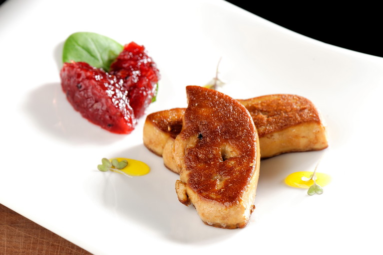 Foie gras ist eine französische Delikatesse.