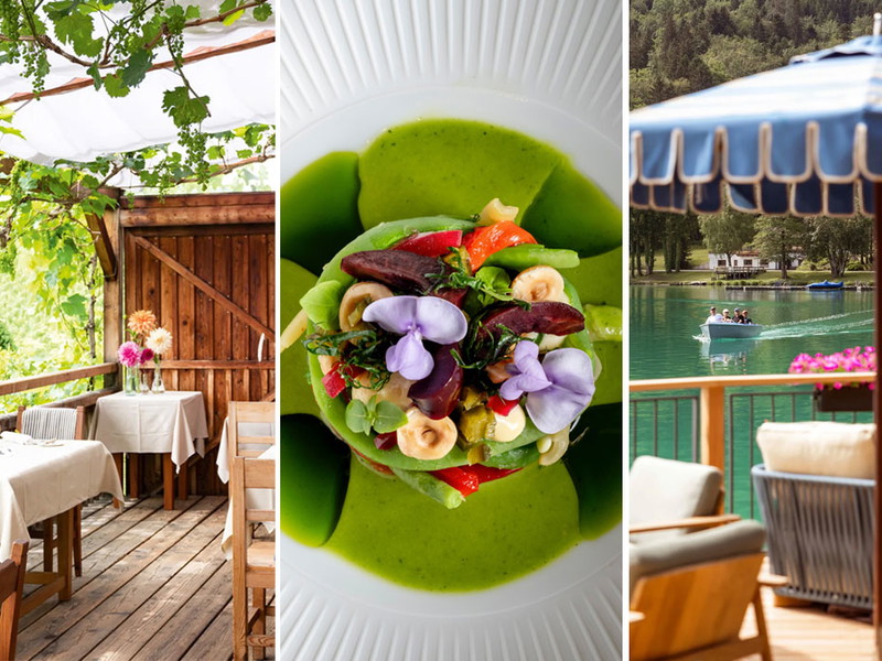 Gastgarten des »Lilli & Jojo«, Kulinarik im »Landhaus Bacher« und das »Rosewood« in Fuschl am See