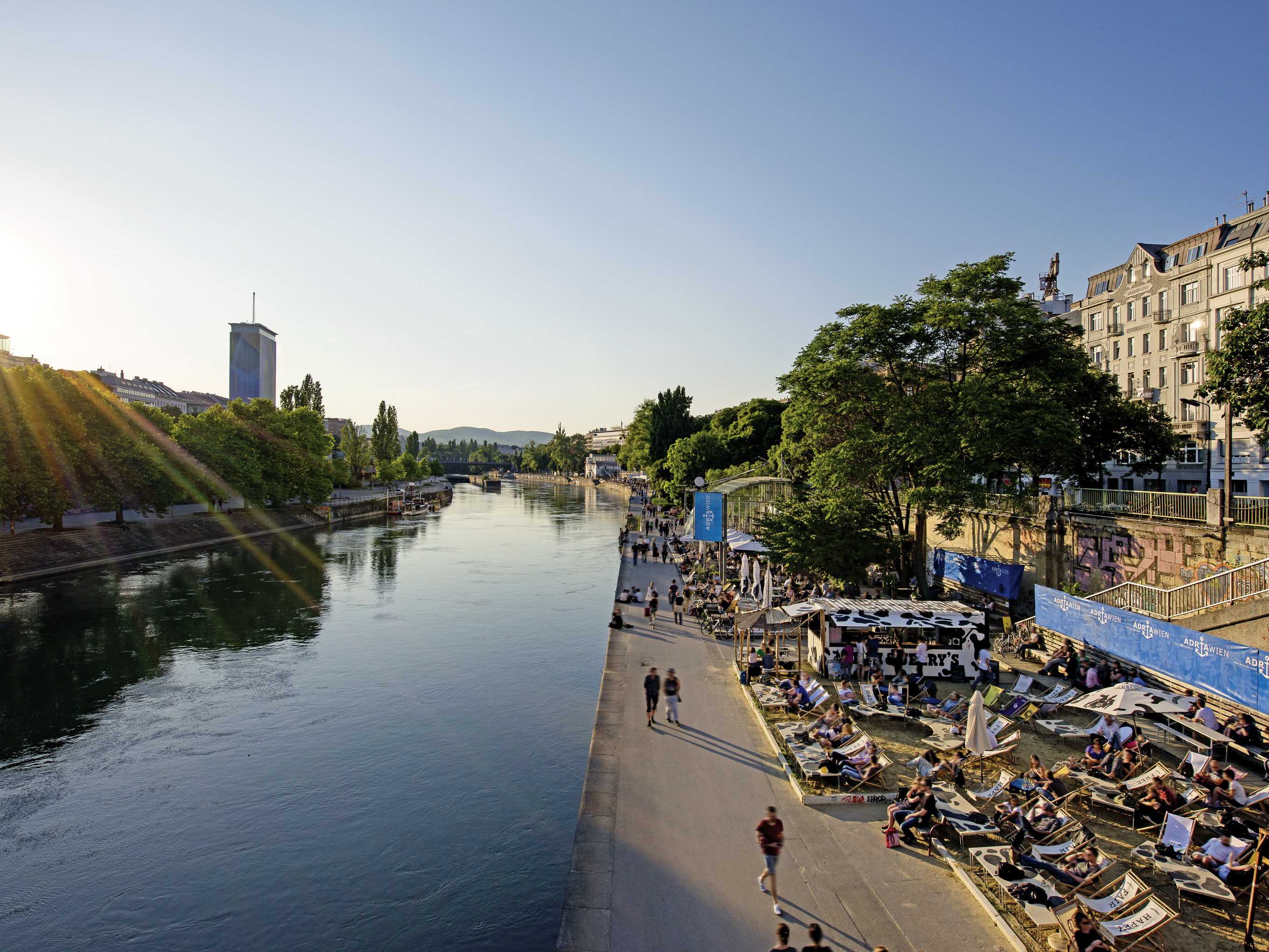 Der Donaukanal wird im Sommer wieder zur Ausgehmeile